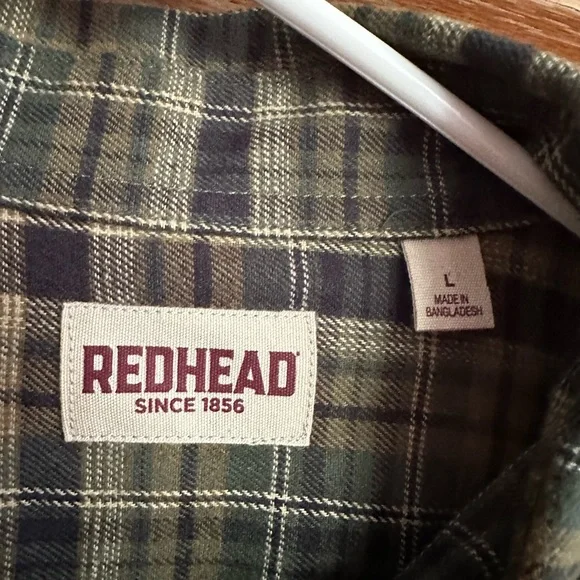 Green Plaid Flannel Shirt - Picture 2 of 3